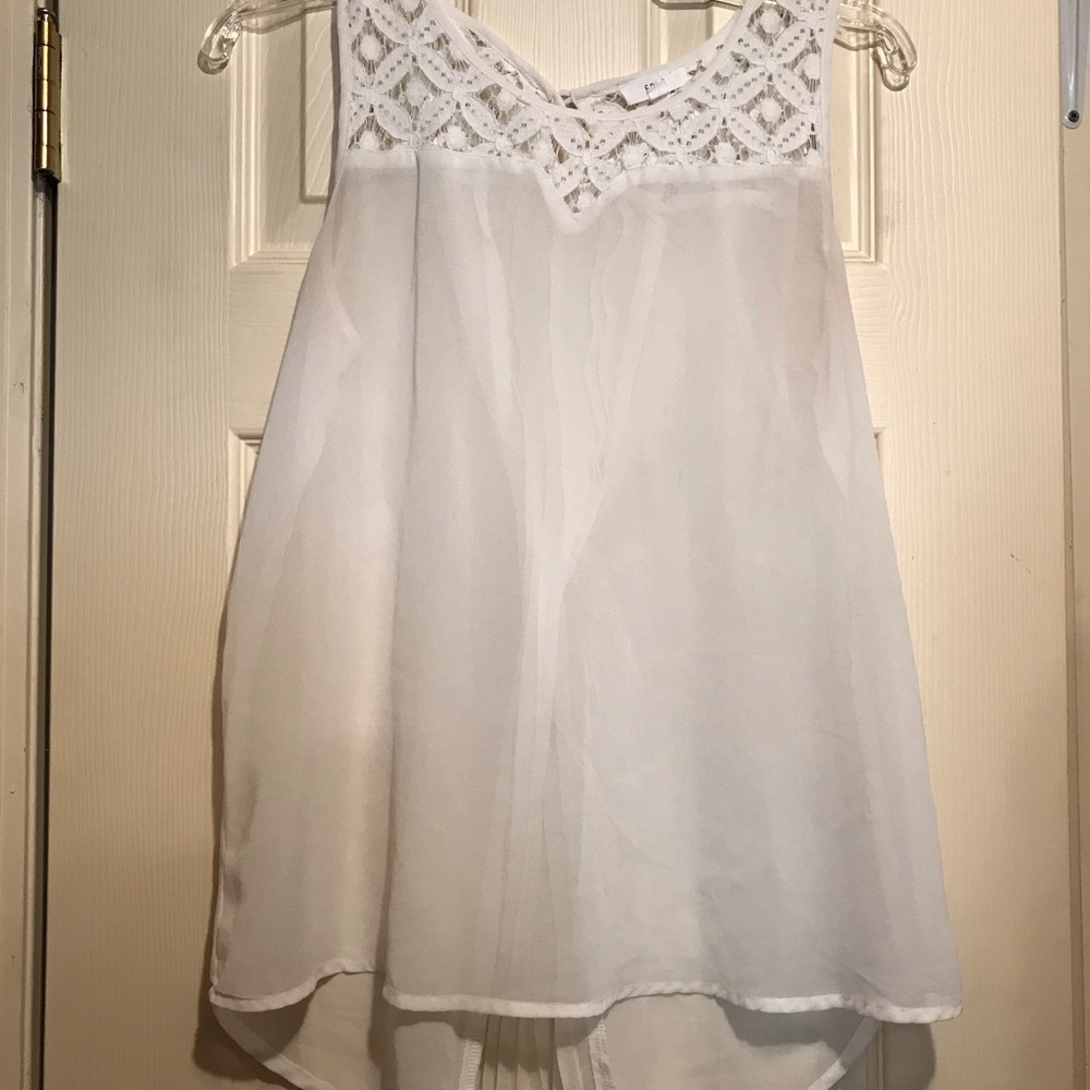 Sheer white tank